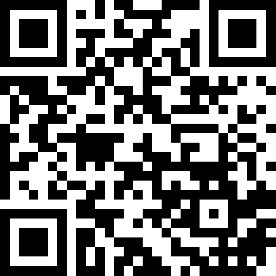 Lehrlingsportal.at Schwarzer und weißer QR-Code mit einem quadratischen Muster, der mit einem mobilen Gerät gescannt werden kann, um einen schnellen Zugriff auf digitale Informationen oder eine Website zu ermöglichen.