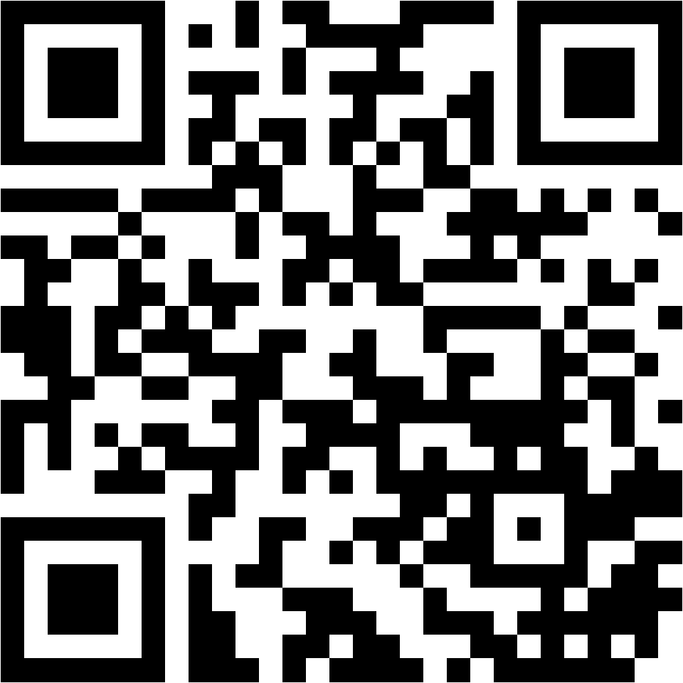 Lehrlingsportal.at Schwarzer und weißer QR-Code auf weißem Hintergrund.