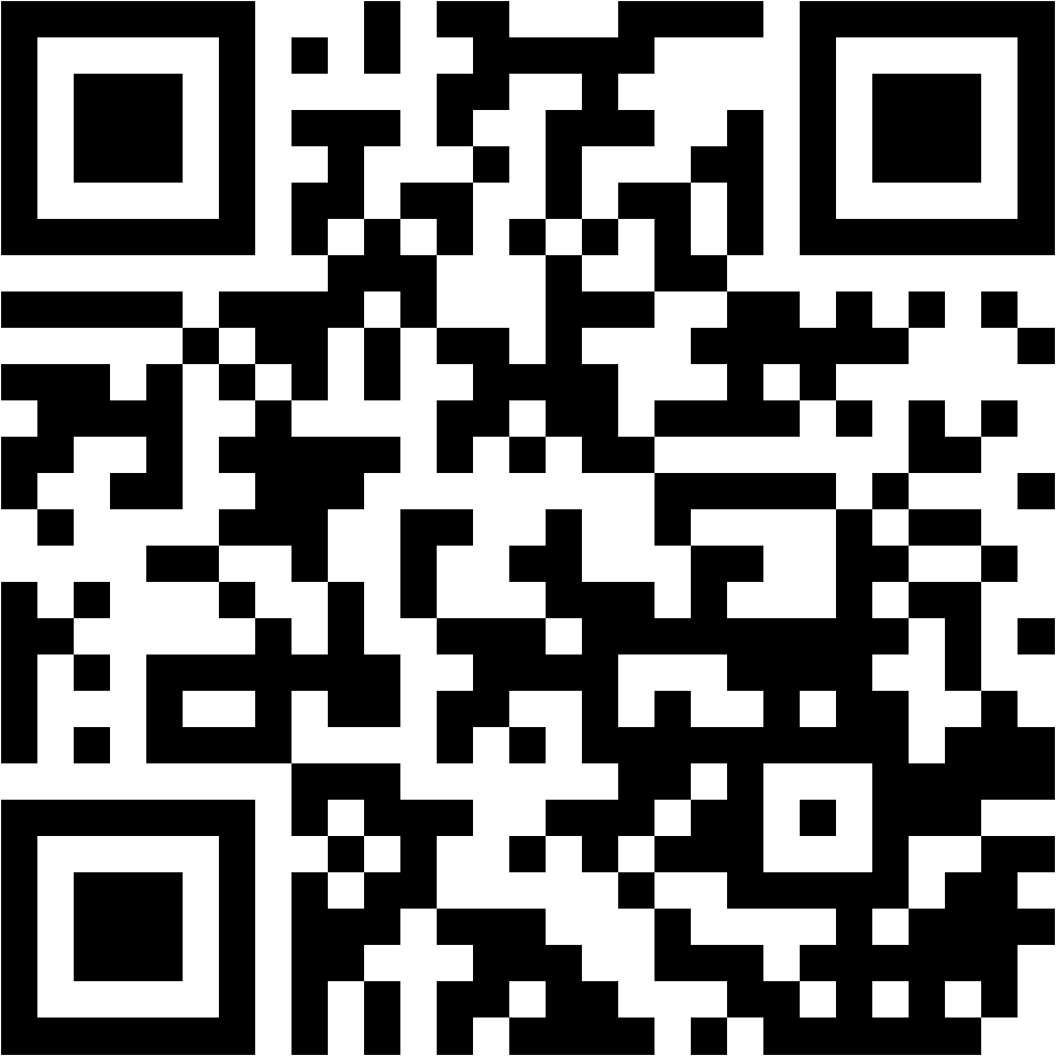 Lehrlingsportal.at Ein schwarzer und weißer QR-Code auf weißem Hintergrund.