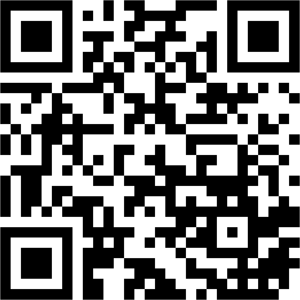 Lehrlingsportal.at Schwarzer und weißer QR-Code auf weißem Hintergrund, der aus quadratischen Mustern besteht und zum Scannen und Abrufen von digitalen Informationen verwendet wird.