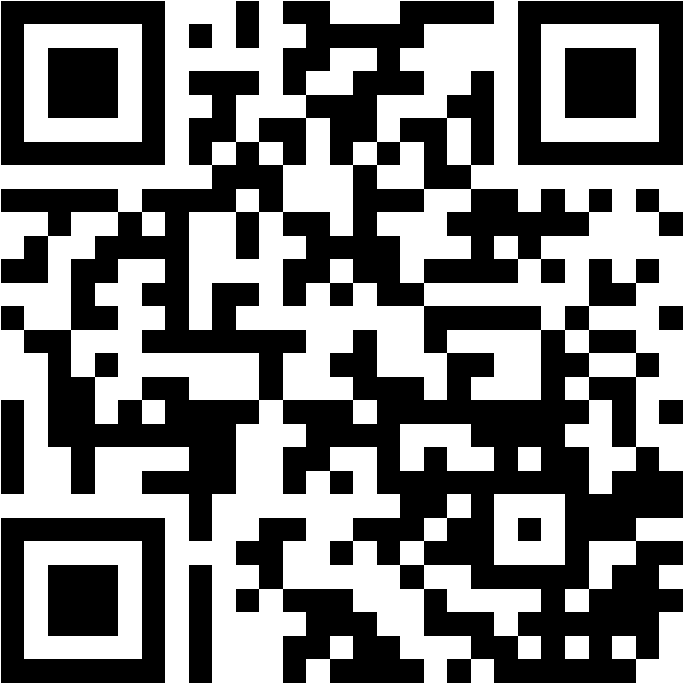 Lehrlingsportal.at Schwarzer und weißer QR-Code auf weißem Hintergrund.