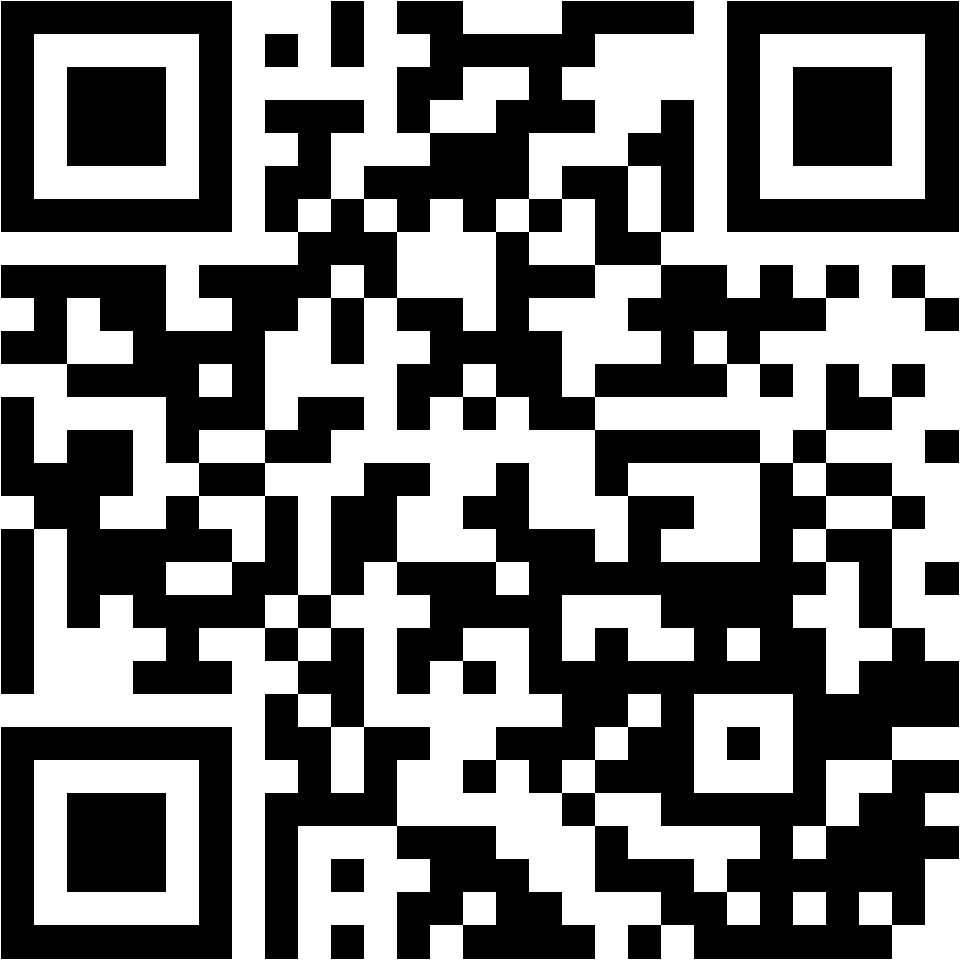 Lehrlingsportal.at Ein schwarzer und weißer QR-Code auf weißem Hintergrund.