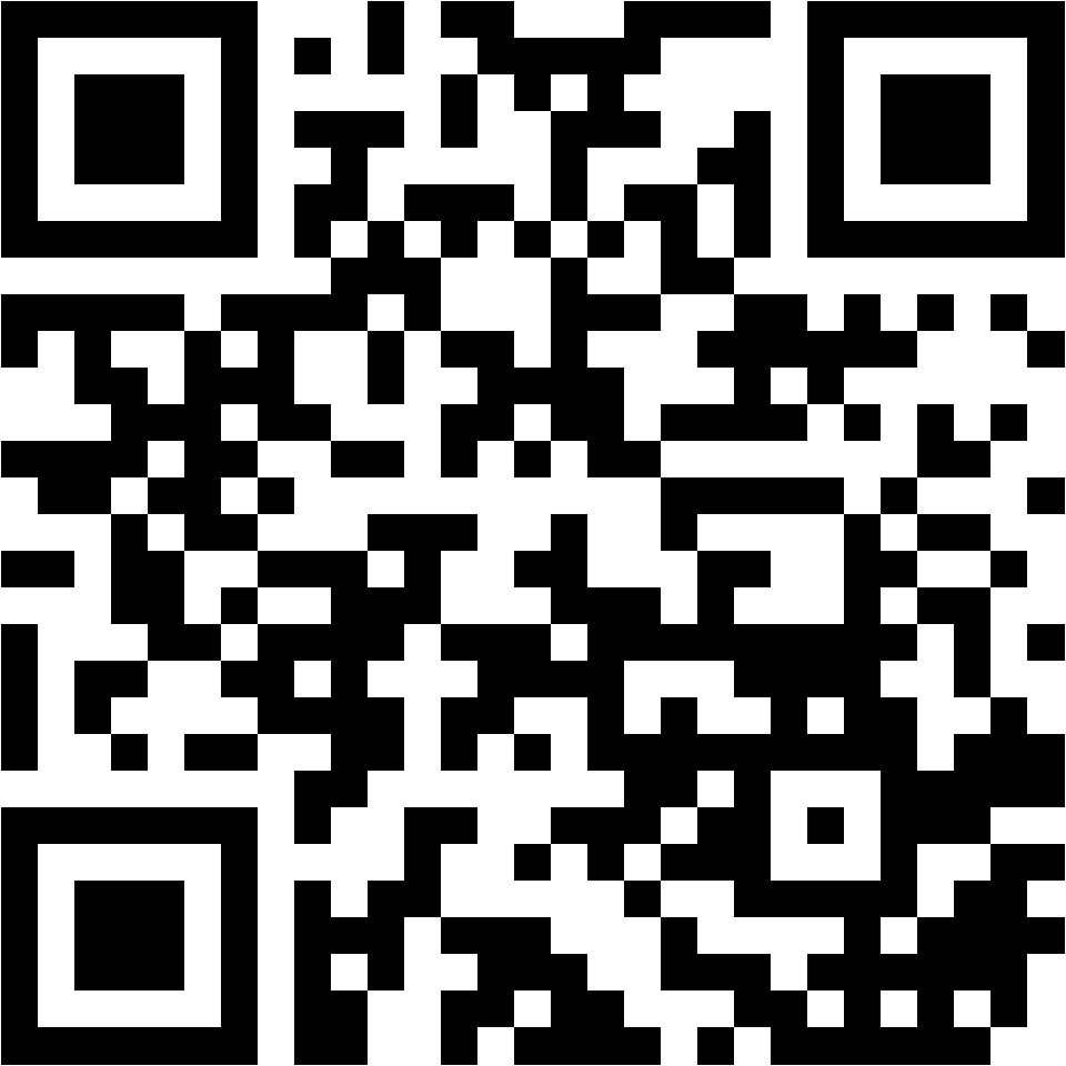 Lehrlingsportal.at Schwarzer und weißer QR-Code auf weißem Hintergrund.