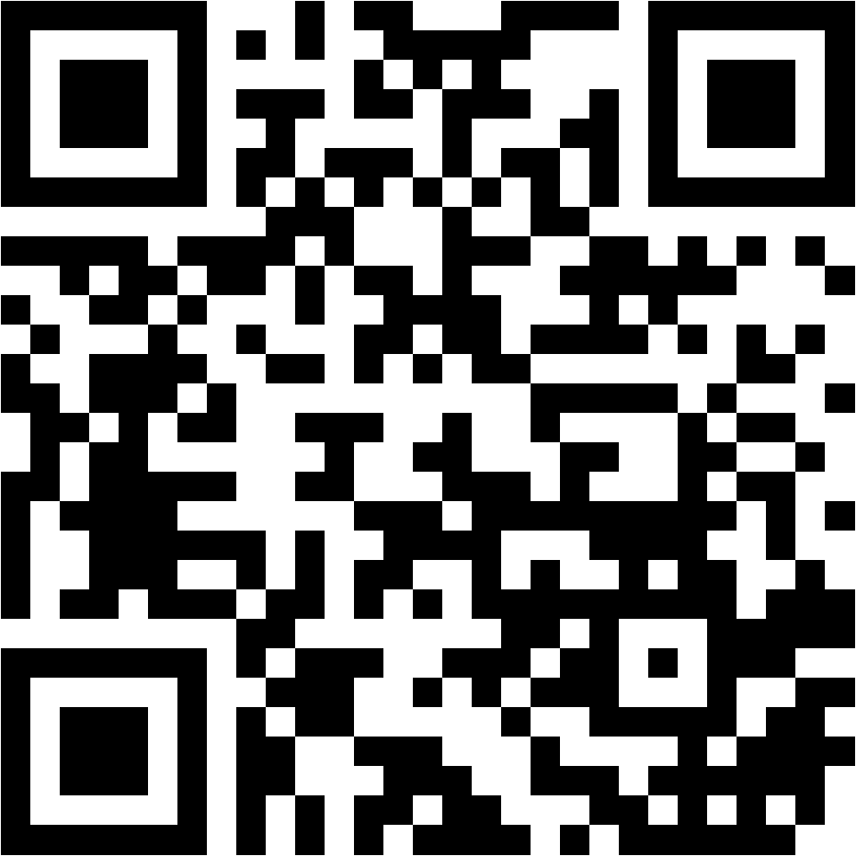 Lehrlingsportal.at Schwarzer und weißer QR-Code auf weißem Hintergrund.