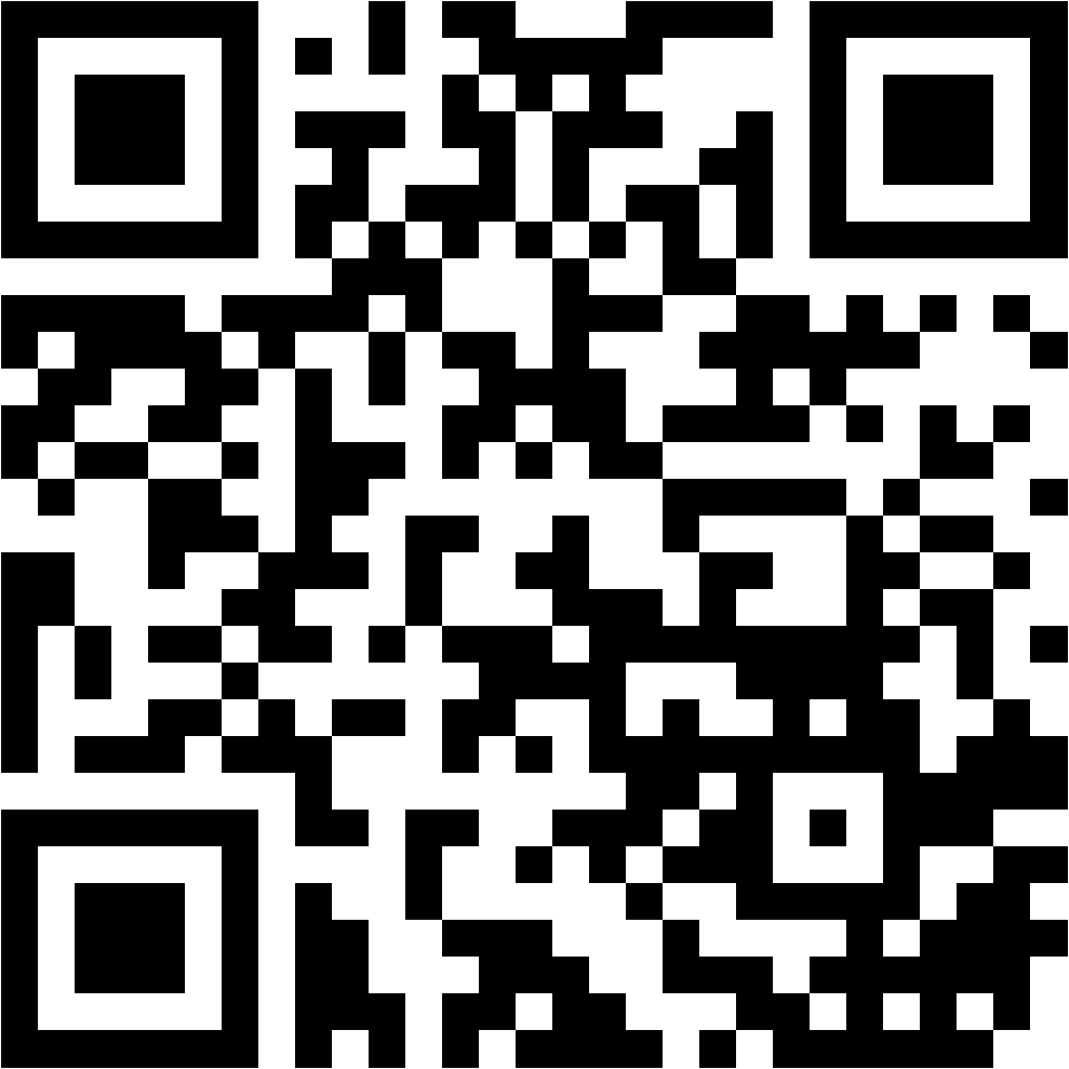 Lehrlingsportal.at Ein schwarzer und weißer QR-Code auf weißem Hintergrund.