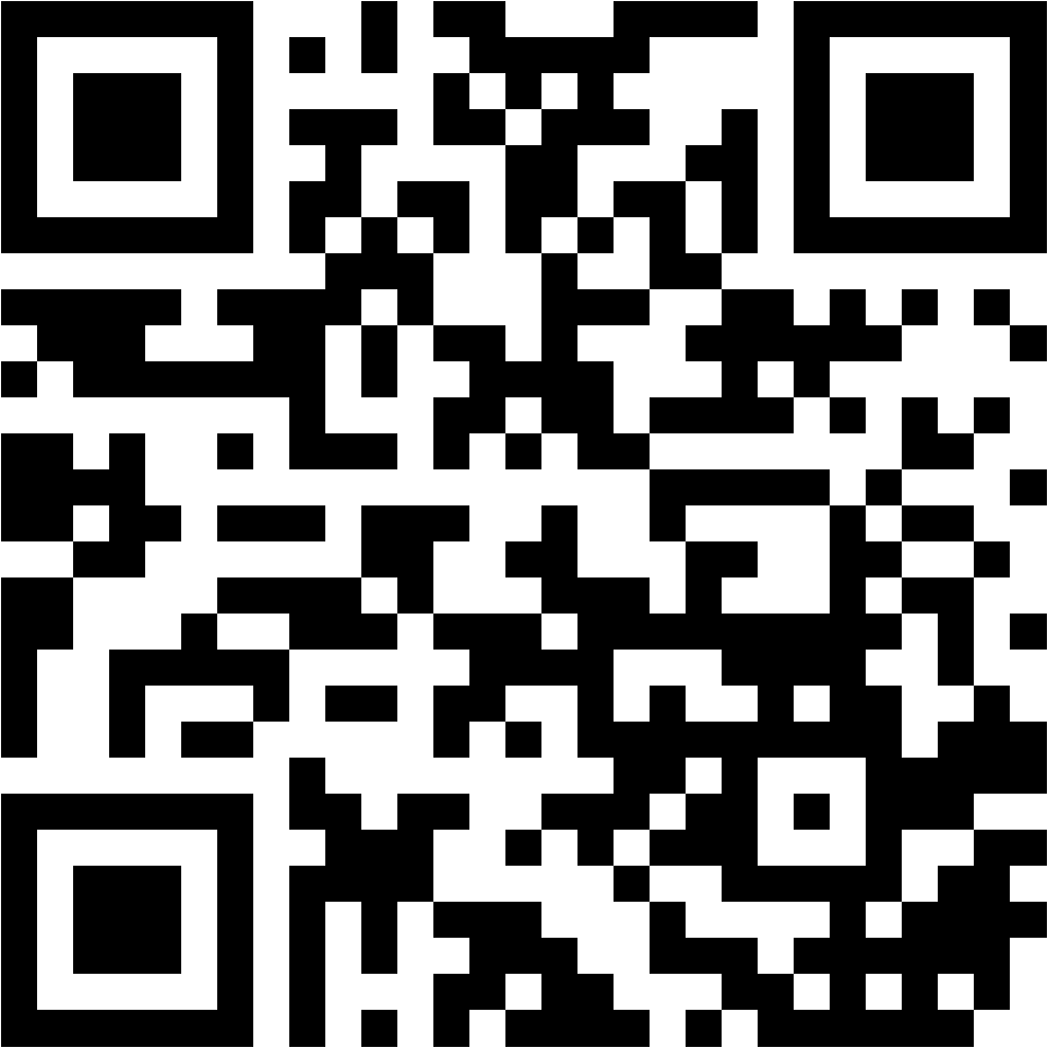 Lehrlingsportal.at Schwarzer und weißer QR-Code auf weißem Hintergrund. Der Code besteht aus quadratischen Mustern, die in einem Raster angeordnet sind.