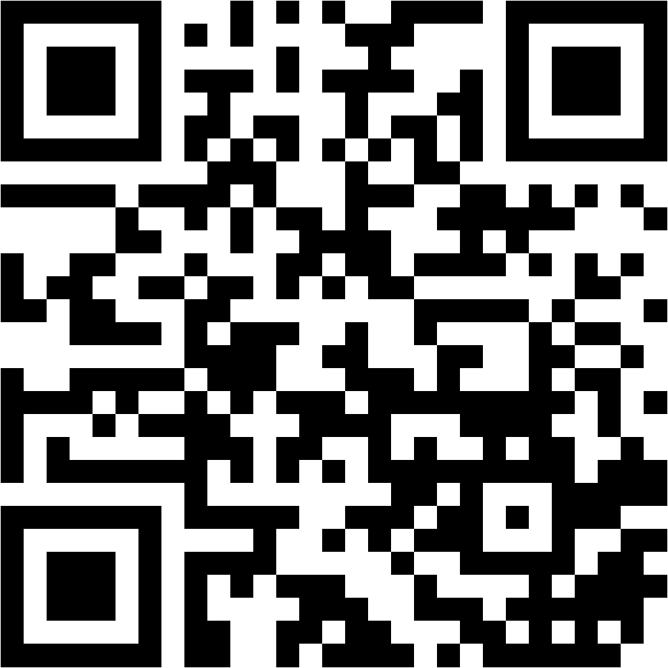 Lehrlingsportal.at Schwarzer und weißer QR-Code auf weißem Hintergrund.