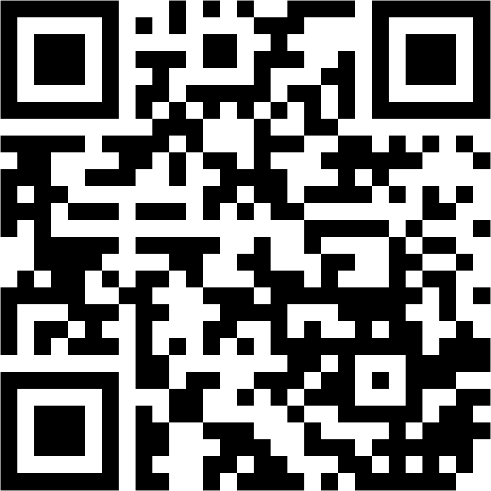 Lehrlingsportal.at Schwarzer und weißer QR-Code auf weißem Hintergrund.