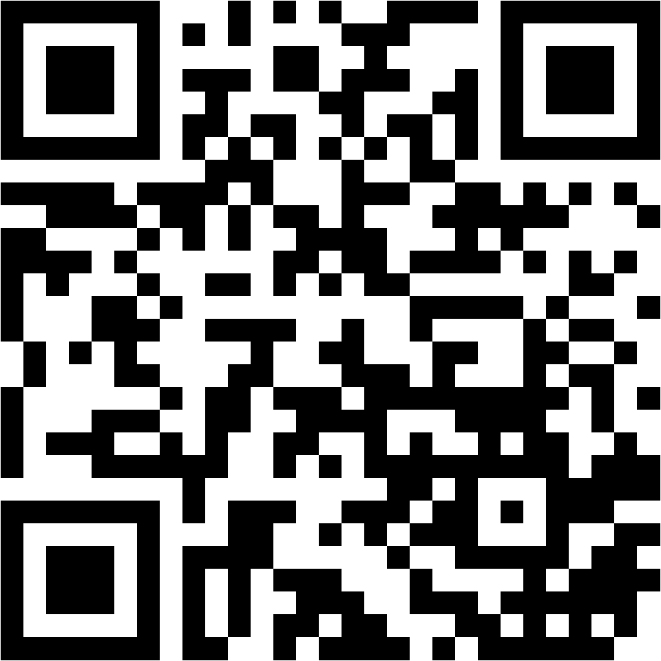 Lehrlingsportal.at Ein schwarz-weißer QR-Code auf weißem Hintergrund.