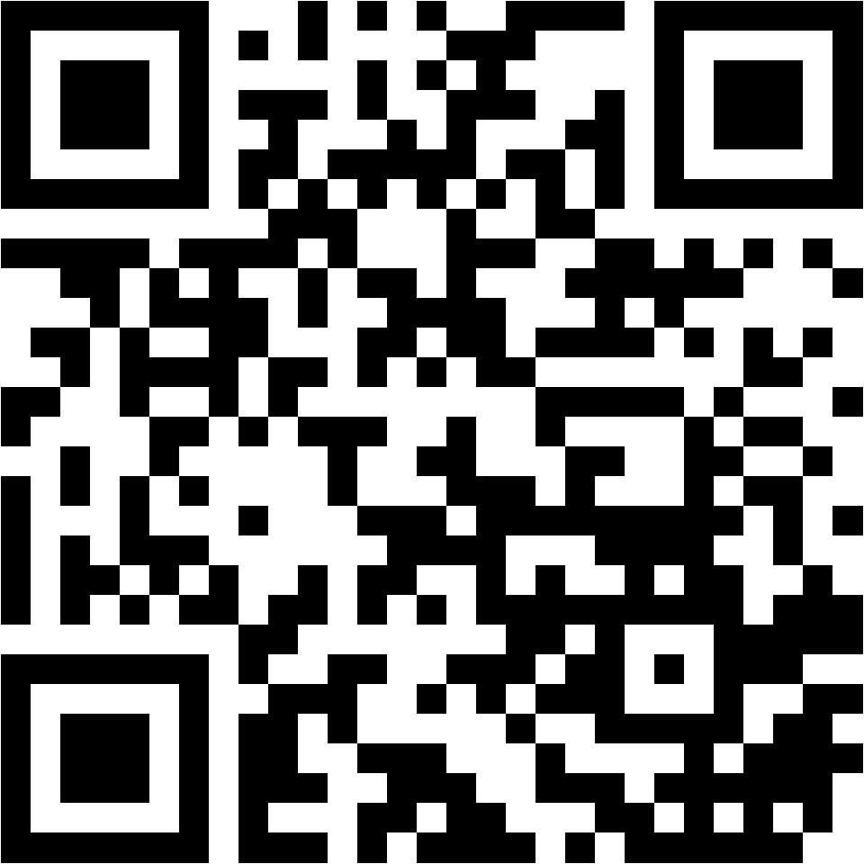 Lehrlingsportal.at Ein schwarzer und weißer QR-Code auf weißem Hintergrund.