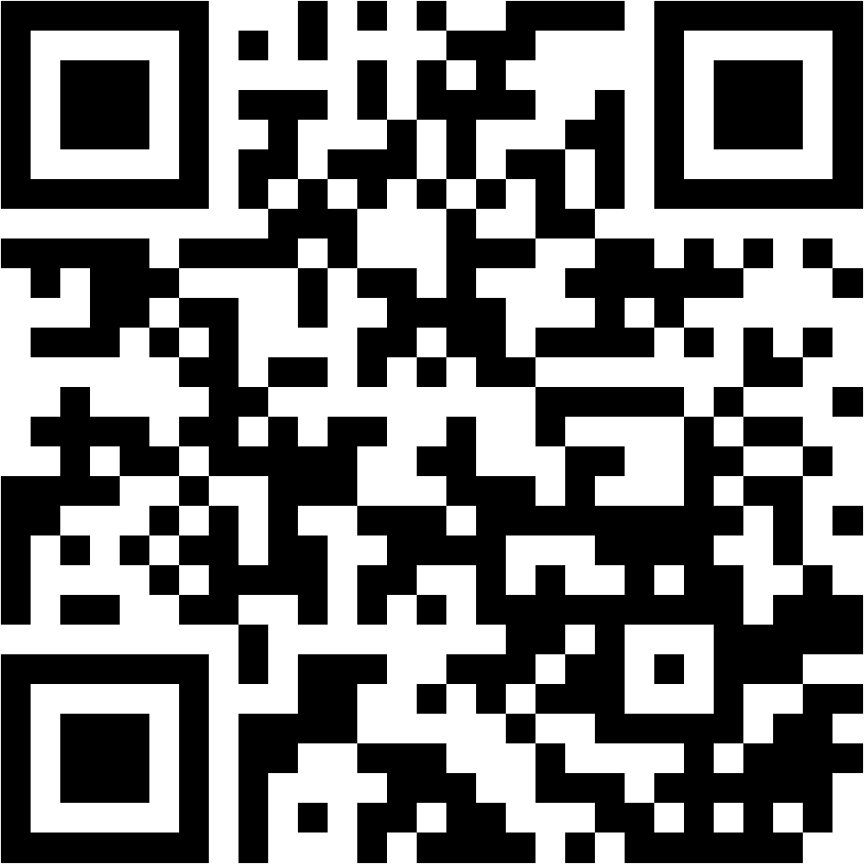 Lehrlingsportal.at Ein schwarz-weißer QR-Code auf weißem Hintergrund.