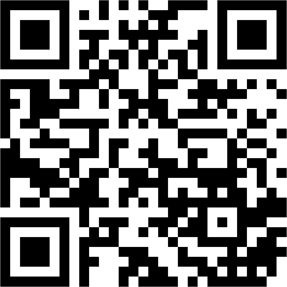 Lehrlingsportal.at Schwarzer und weißer QR-Code auf weißem Hintergrund.