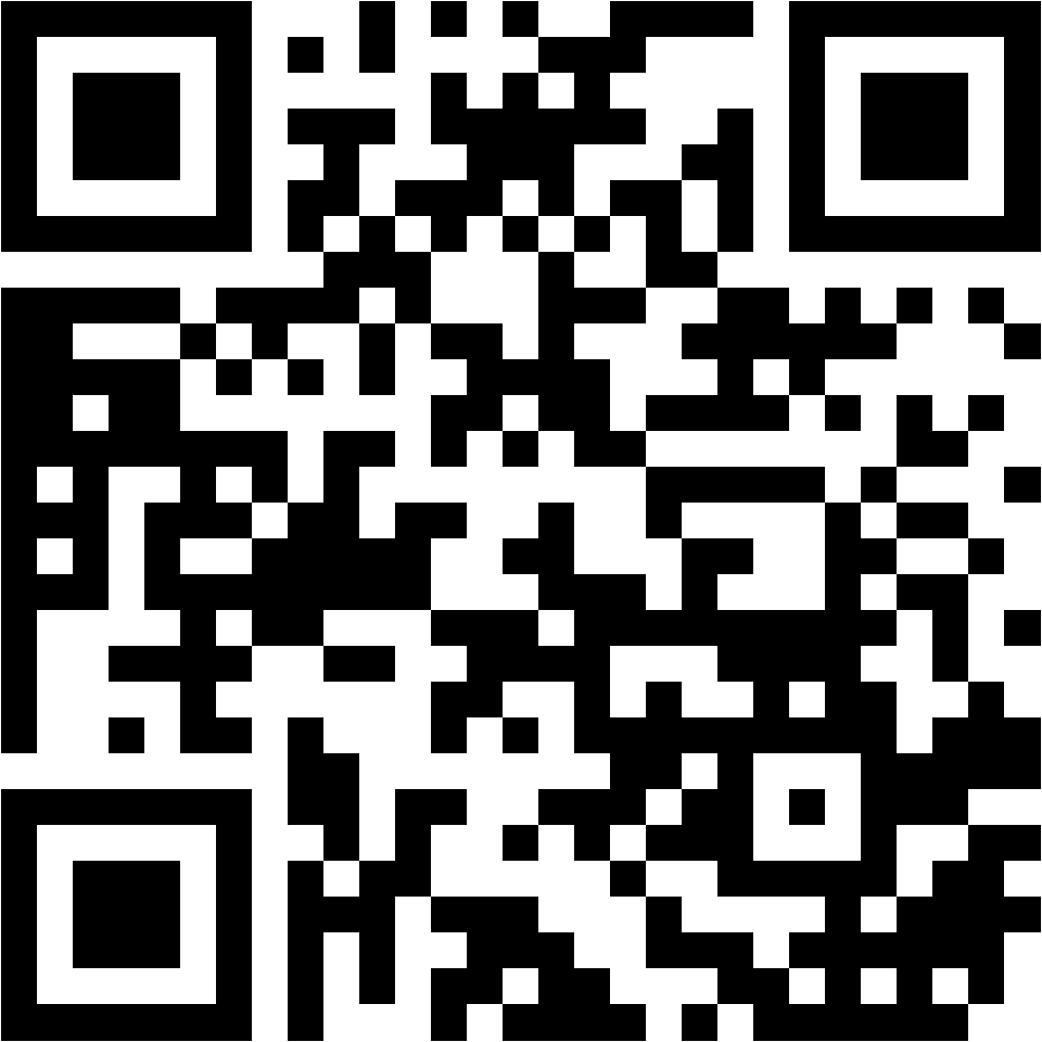 Lehrlingsportal.at Ein schwarzer und weißer QR-Code mit einem quadratischen Muster auf einem weißen Hintergrund.