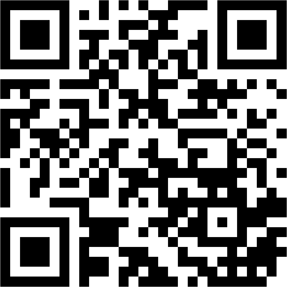 Lehrlingsportal.at Ein schwarzer und weißer QR-Code mit einem quadratischen Muster auf weißem Hintergrund.