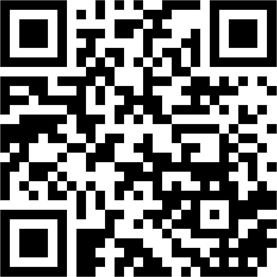 Lehrlingsportal.at Schwarzer und weißer QR-Code auf weißem Hintergrund.