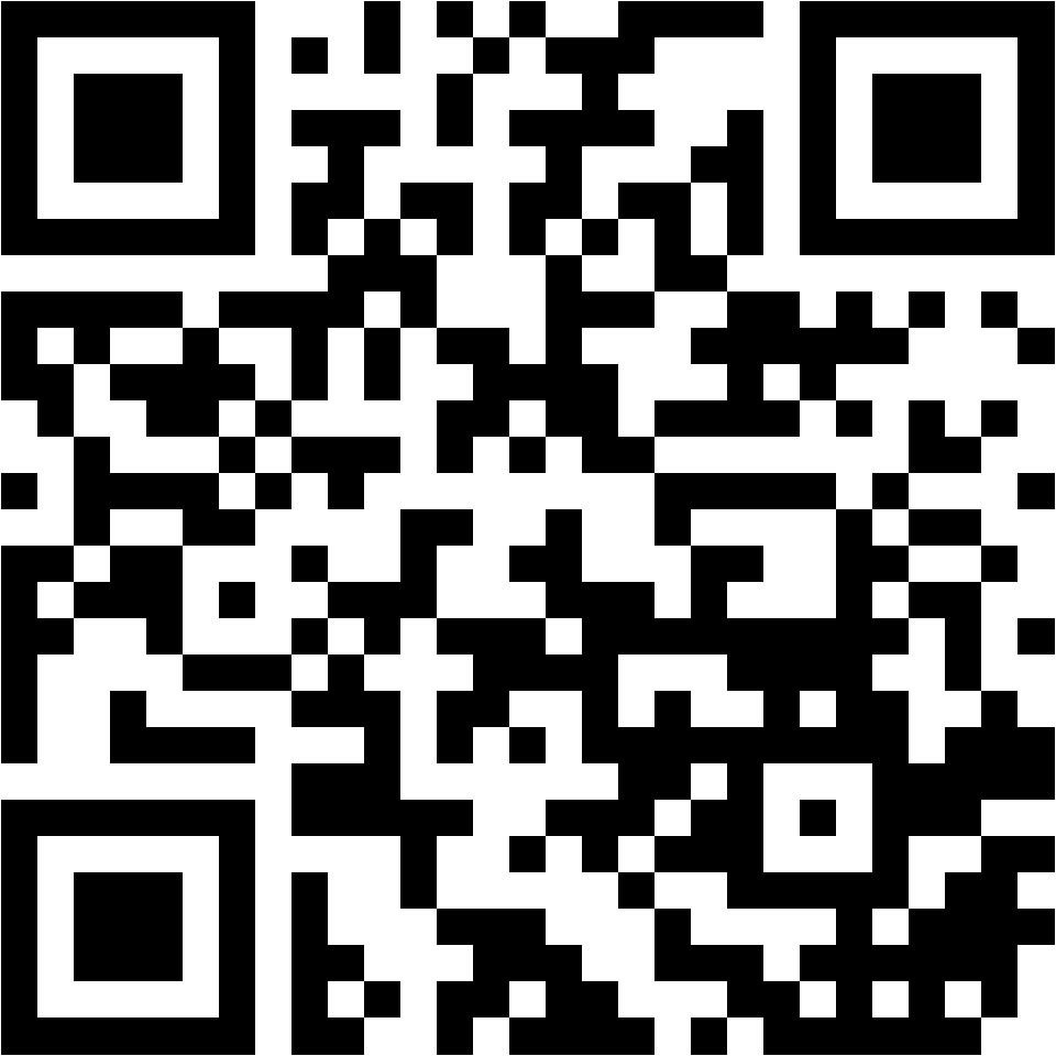Lehrlingsportal.at Ein schwarz-weißer QR-Code auf weißem Hintergrund.