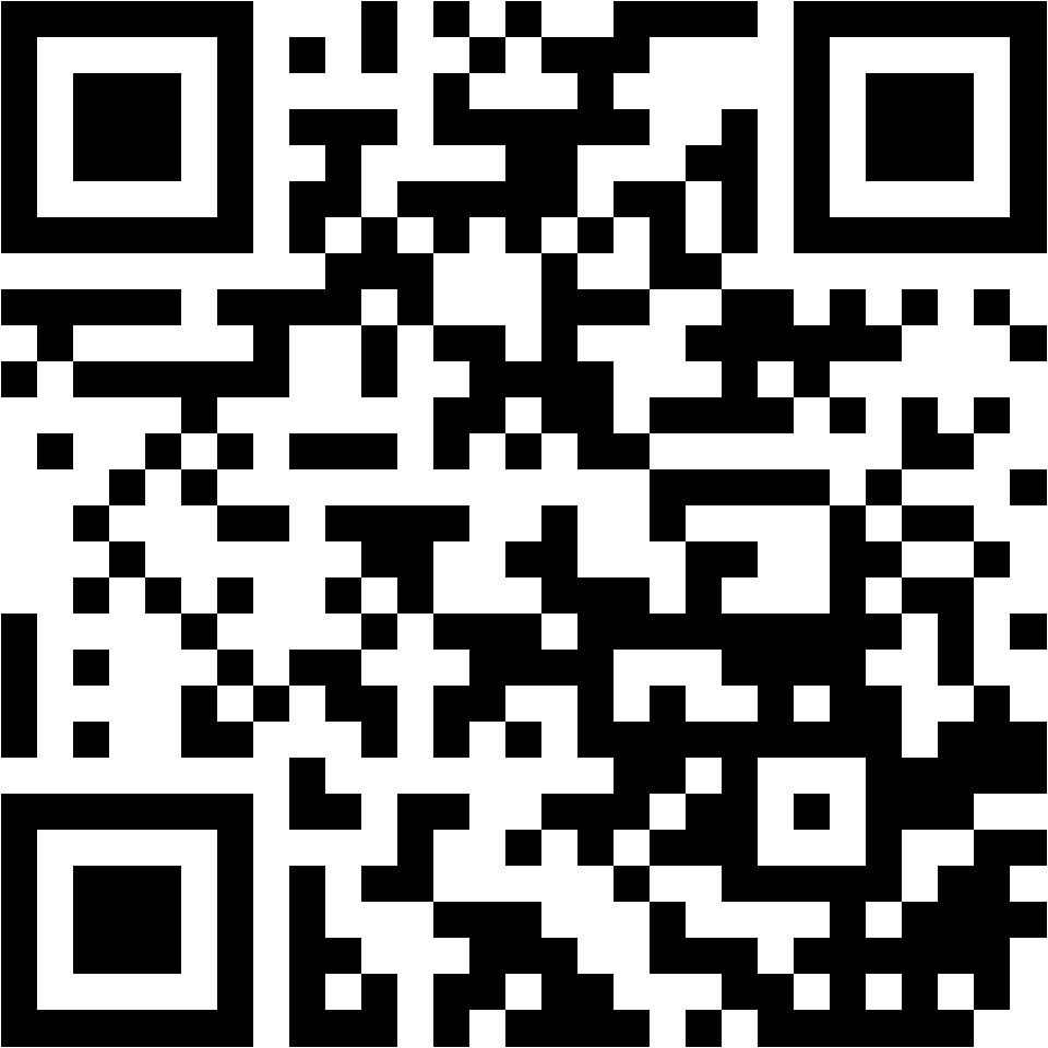 Lehrlingsportal.at Schwarzer und weißer QR-Code mit einem quadratischen Muster auf weißem Hintergrund.