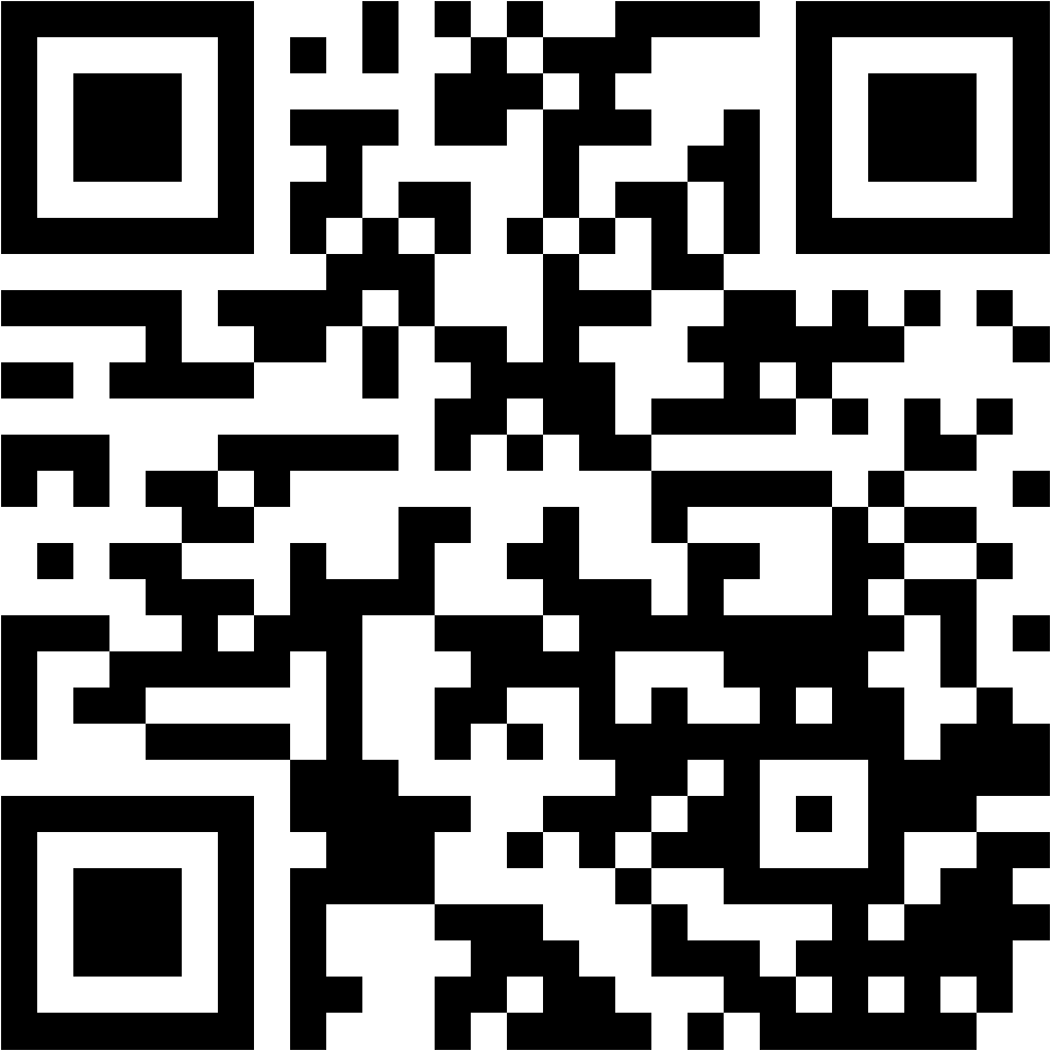 Lehrlingsportal.at Schwarzer und weißer QR-Code auf weißem Hintergrund. Der Code besteht aus einem Gitter aus schwarzen Quadraten und Rechtecken. Die Funktion besteht darin, mit einem QR-Code-Lesegerät gescannt zu werden, um digitale Informationen zu erhalten.