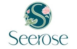 Lehrlingsportal.at Logo mit dem Text „Seerose“ unter einem kreisförmigen Design mit einem „S“ und rosa Lotusblüten mit grünen Blättern.