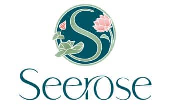 Lehrlingsportal.at Logo mit dem Text „Seerose“ unter einem kreisförmigen Design mit einem „S“ und rosa Lotusblüten mit grünen Blättern.