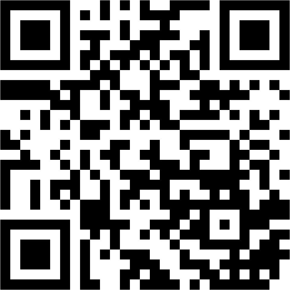 Lehrlingsportal.at Ein schwarzer und weißer QR-Code auf weißem Hintergrund.