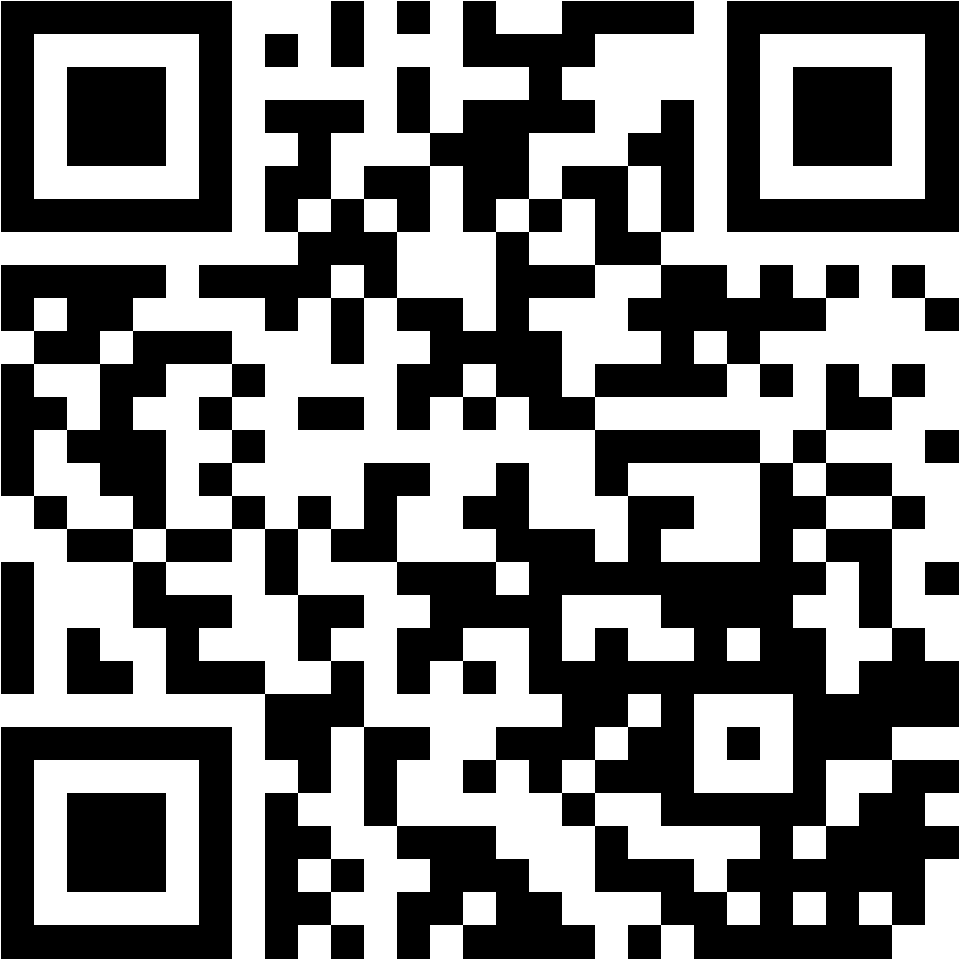 Lehrlingsportal.at Ein schwarz-weißer QR-Code auf weißem Hintergrund.