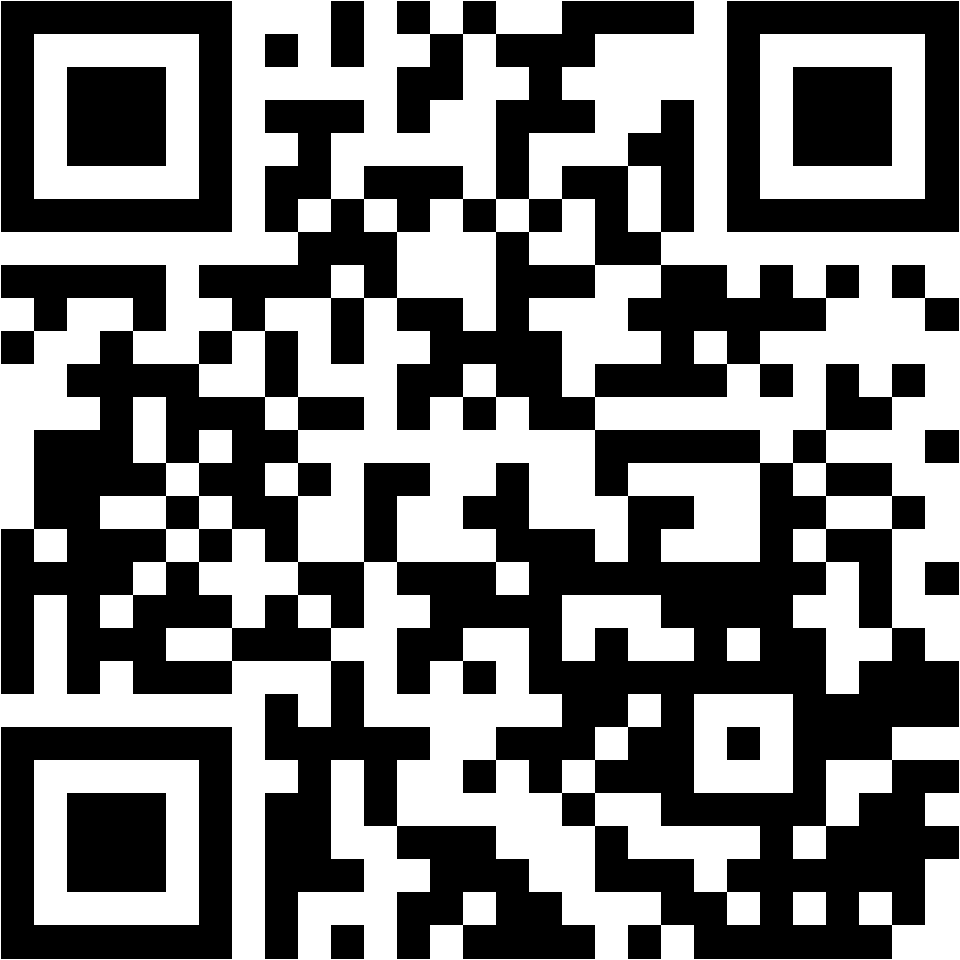 Lehrlingsportal.at Ein schwarz-weißer QR-Code auf weißem Hintergrund.
