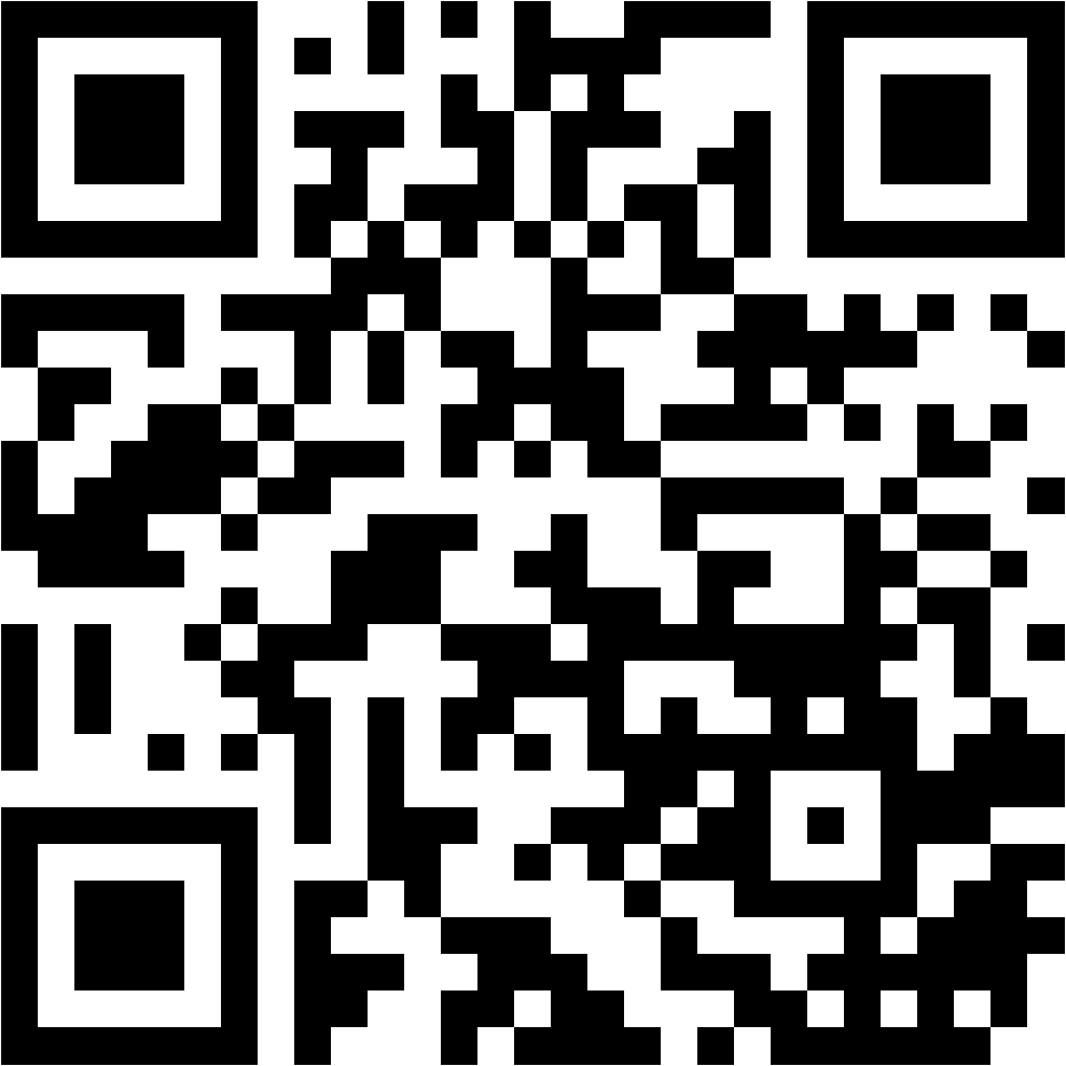Lehrlingsportal.at Schwarzer und weißer QR-Code auf weißem Hintergrund.