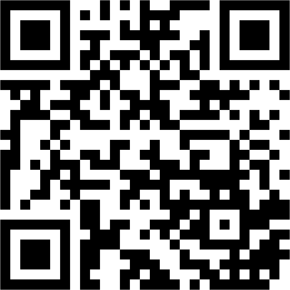 Lehrlingsportal.at Schwarzer und weißer QR-Code auf weißem Hintergrund, der verschlüsselte digitale Informationen zum Scannen mit einem mobilen Gerät enthält.