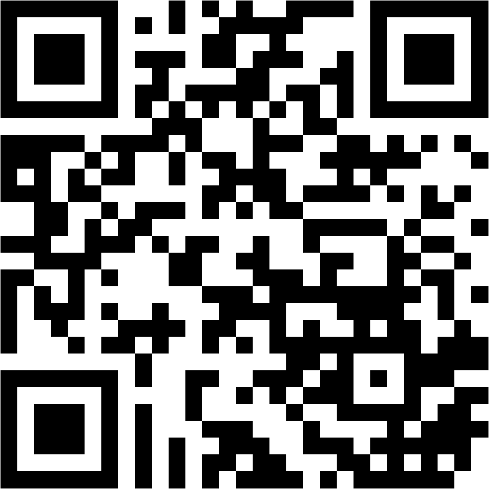 Lehrlingsportal.at Ein schwarzer und weißer QR-Code auf weißem Hintergrund.