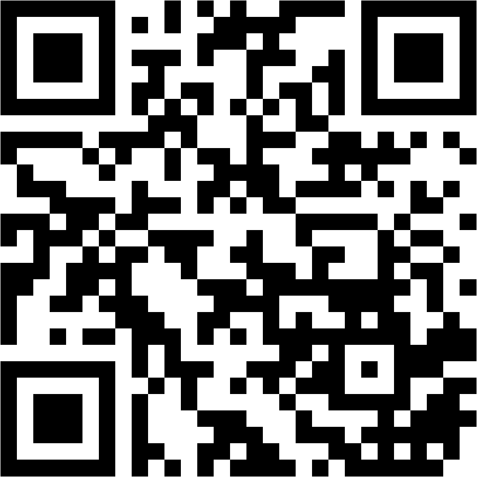 Lehrlingsportal.at Schwarzer und weißer QR-Code auf weißem Hintergrund.