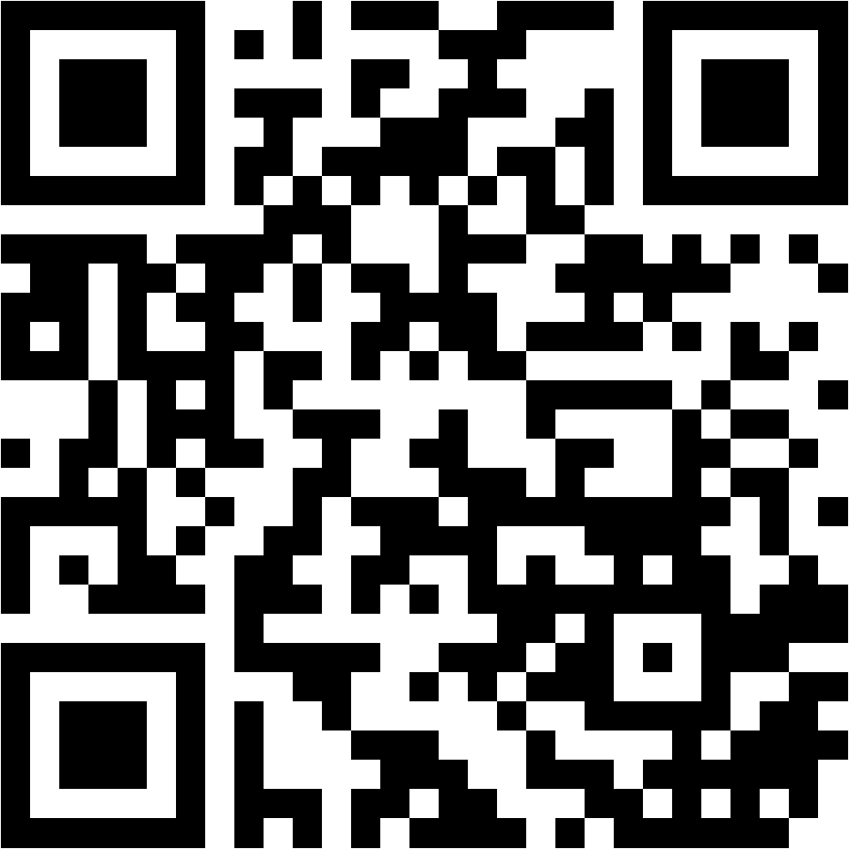 Lehrlingsportal.at Ein schwarzer und weißer QR-Code auf weißem Hintergrund.