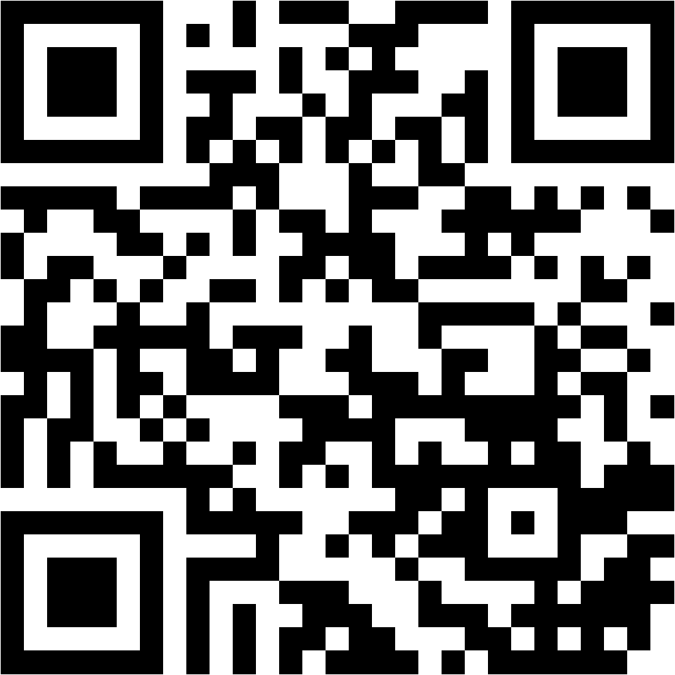 Lehrlingsportal.at Ein schwarzer und weißer QR-Code mit einem quadratischen Muster auf weißem Hintergrund.