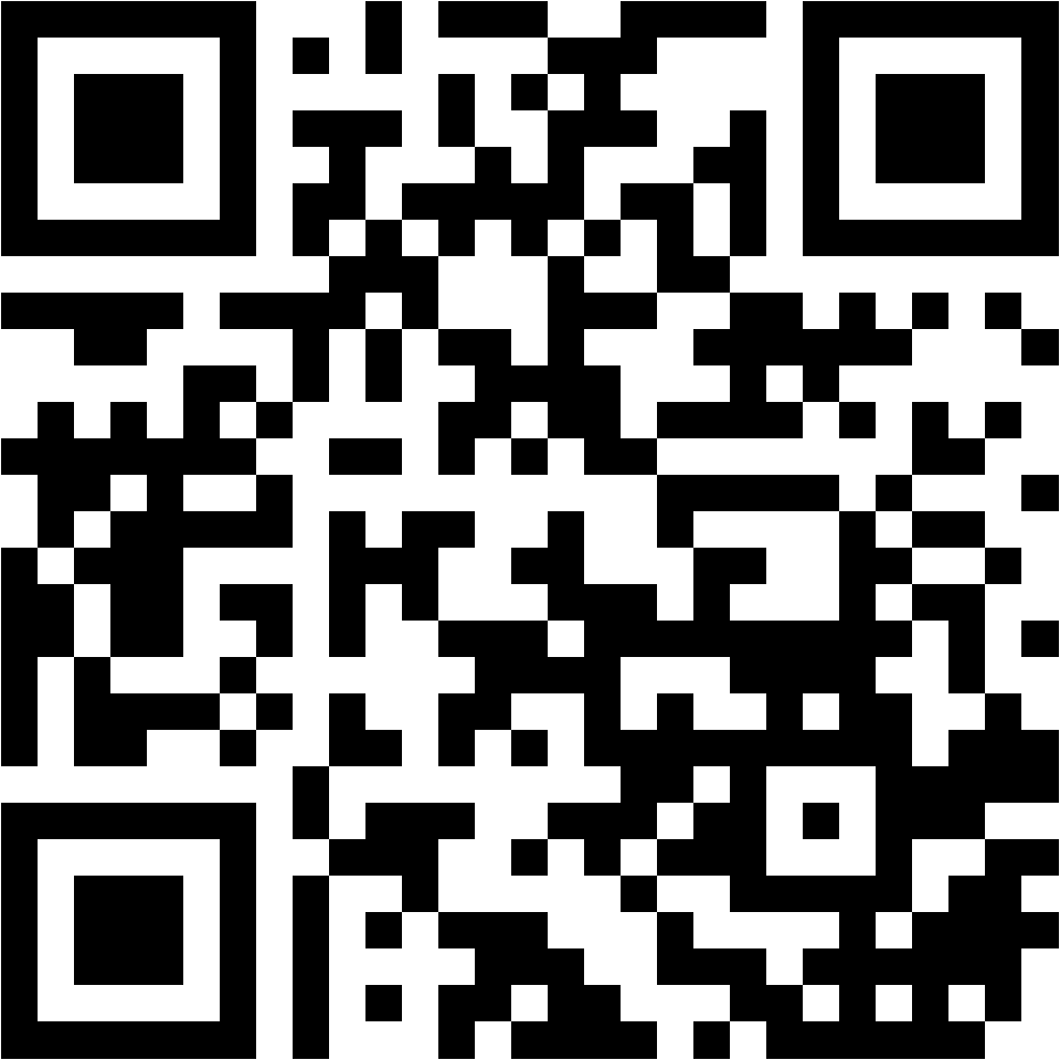 Lehrlingsportal.at Ein schwarzer und weißer QR-Code auf weißem Hintergrund.