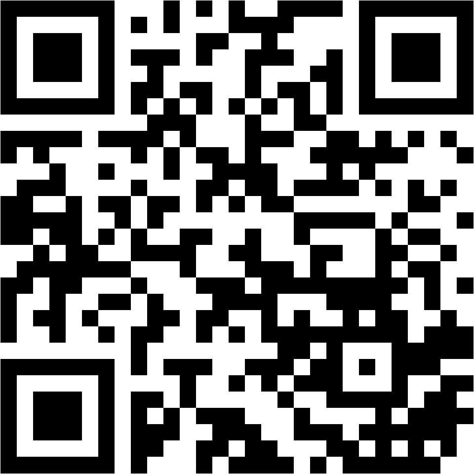 Lehrlingsportal.at Ein schwarzer und weißer QR-Code auf weißem Hintergrund.