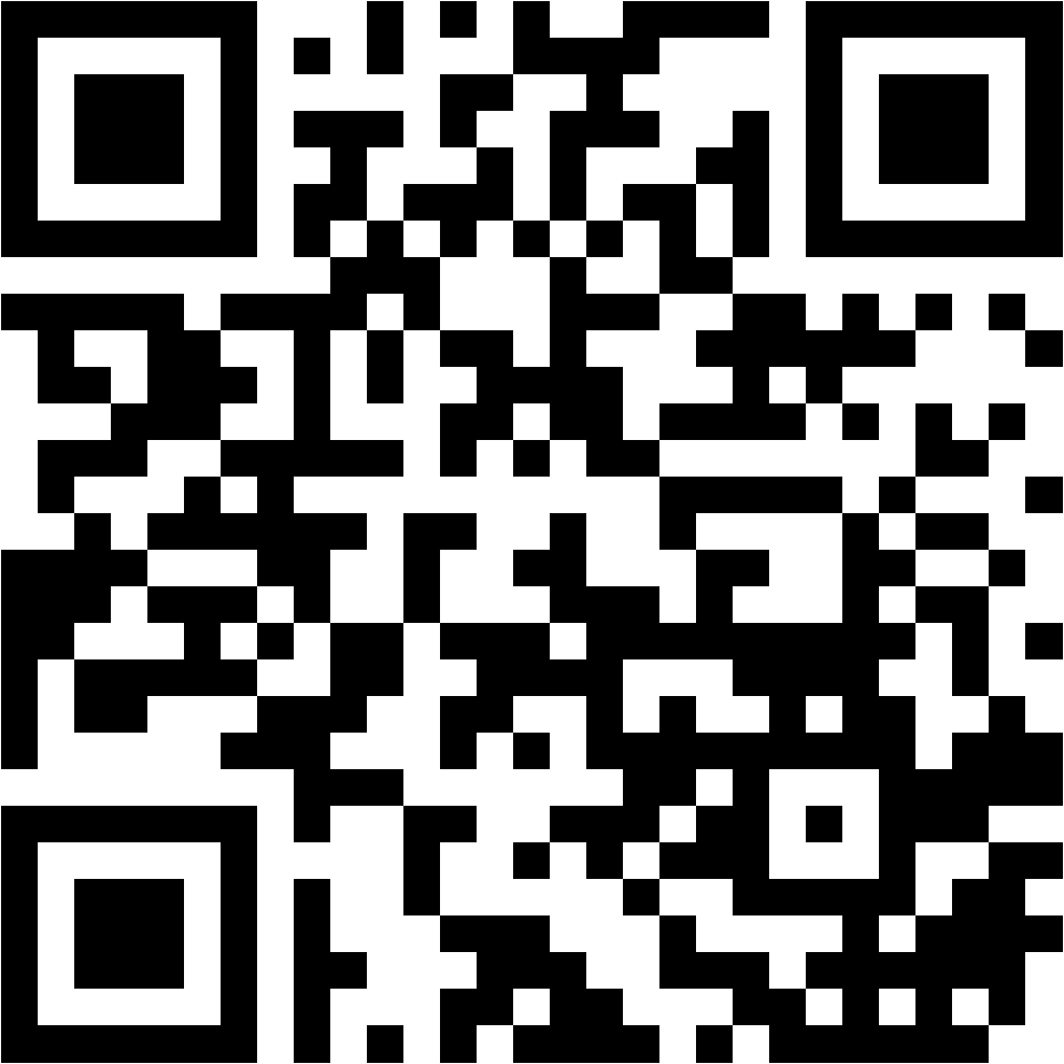 Lehrlingsportal.at Schwarzer und weißer QR-Code, bestehend aus einem quadratischen Pixelgitter auf weißem Hintergrund.