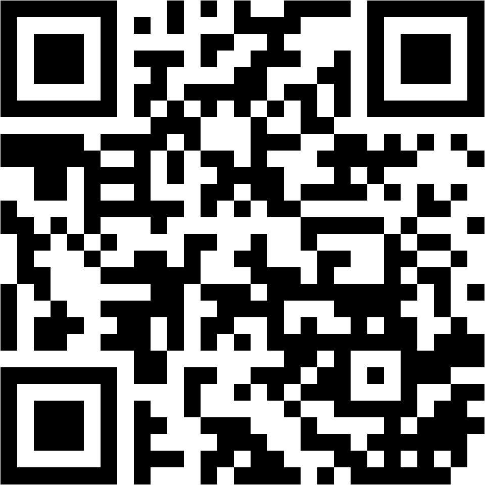 Lehrlingsportal.at Ein schwarzer und weißer QR-Code auf weißem Hintergrund.
