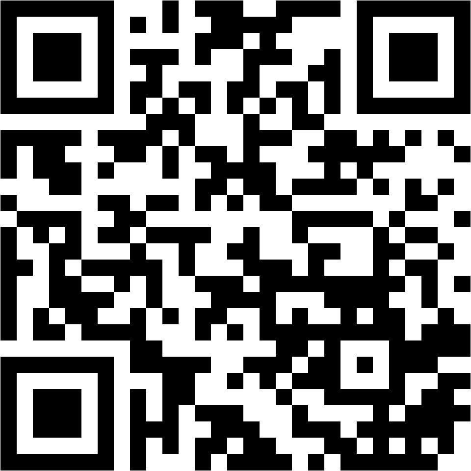 Lehrlingsportal.at Schwarzer und weißer QR-Code auf weißem Hintergrund.
