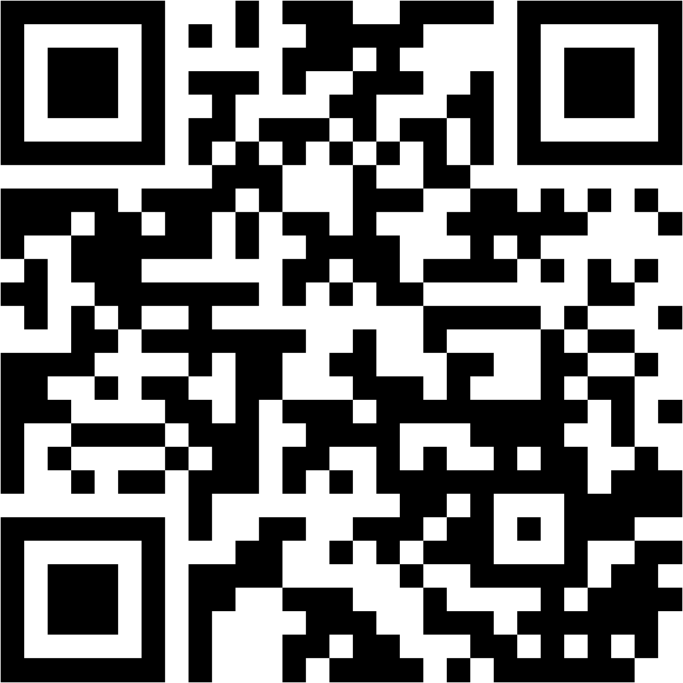 Lehrlingsportal.at Ein schwarzer und weißer QR-Code auf weißem Hintergrund.