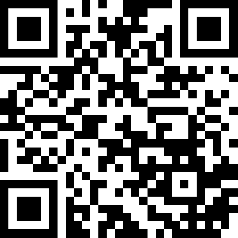 Lehrlingsportal.at Ein schwarzer und weißer QR-Code auf weißem Hintergrund.
