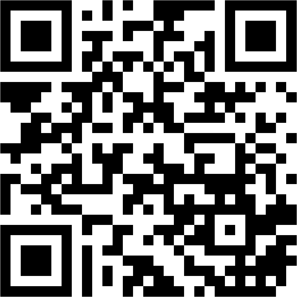 Lehrlingsportal.at Schwarzer und weißer QR-Code auf weißem Hintergrund.