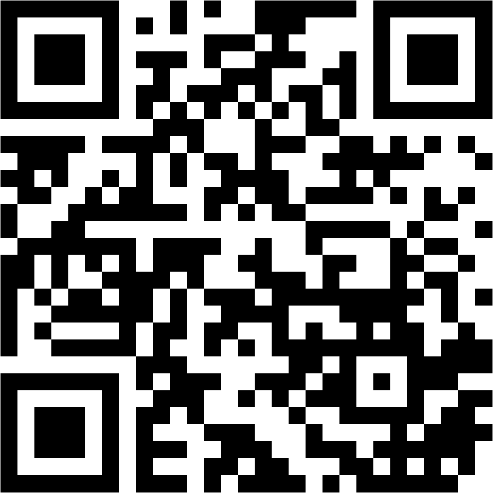 Lehrlingsportal.at Ein schwarz-weißer QR-Code mit kodierten Informationen, die in einem quadratischen Gittermuster angeordnet sind.