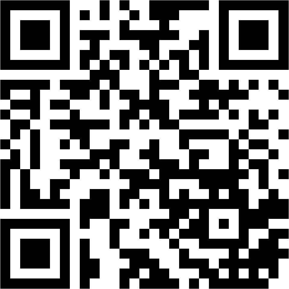 Lehrlingsportal.at Schwarzer und weißer QR-Code auf weißem Hintergrund.