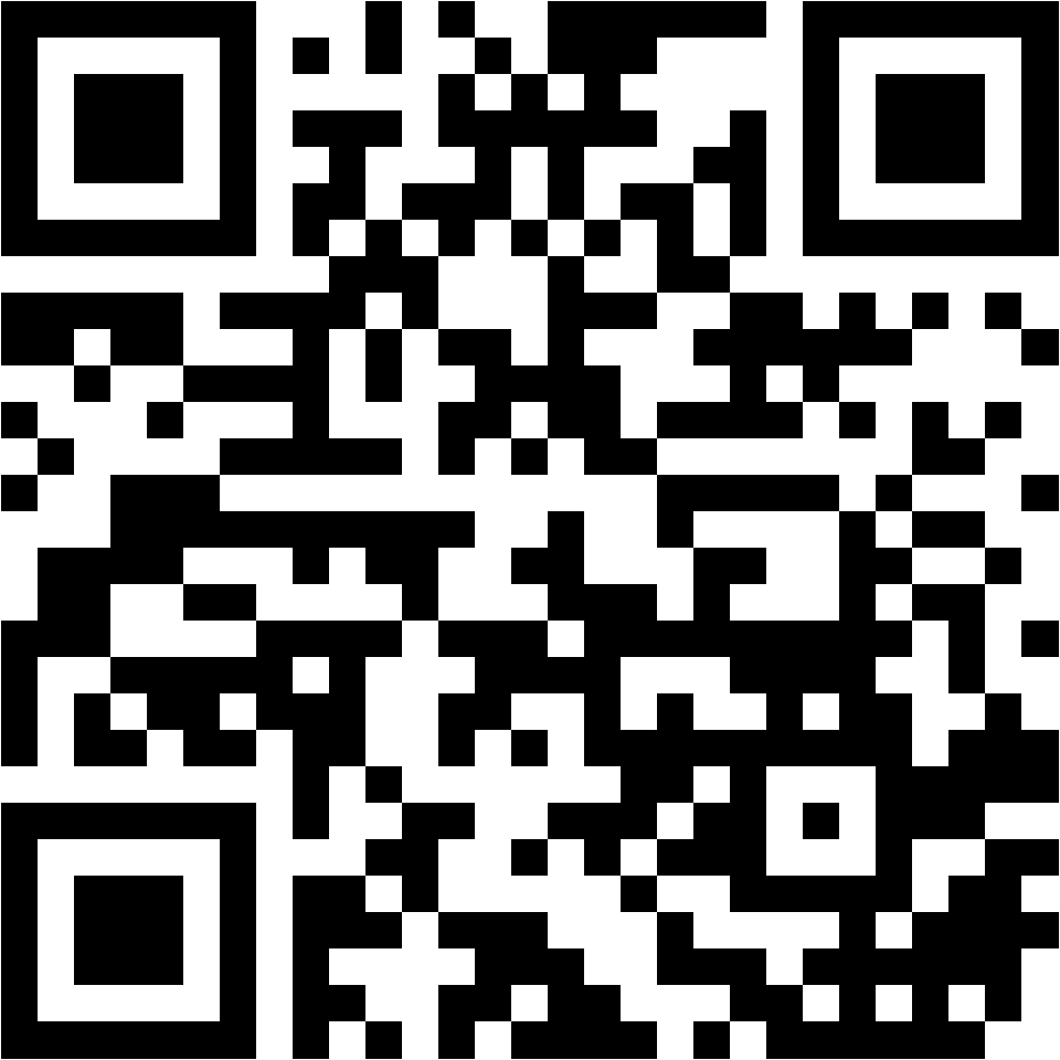Lehrlingsportal.at Ein schwarz-weißer QR-Code auf weißem Hintergrund.