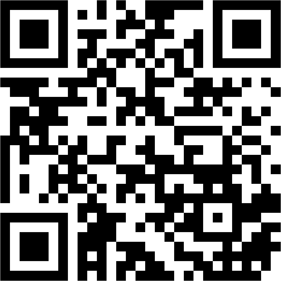 Lehrlingsportal.at Schwarzer und weißer QR-Code auf weißem Hintergrund.