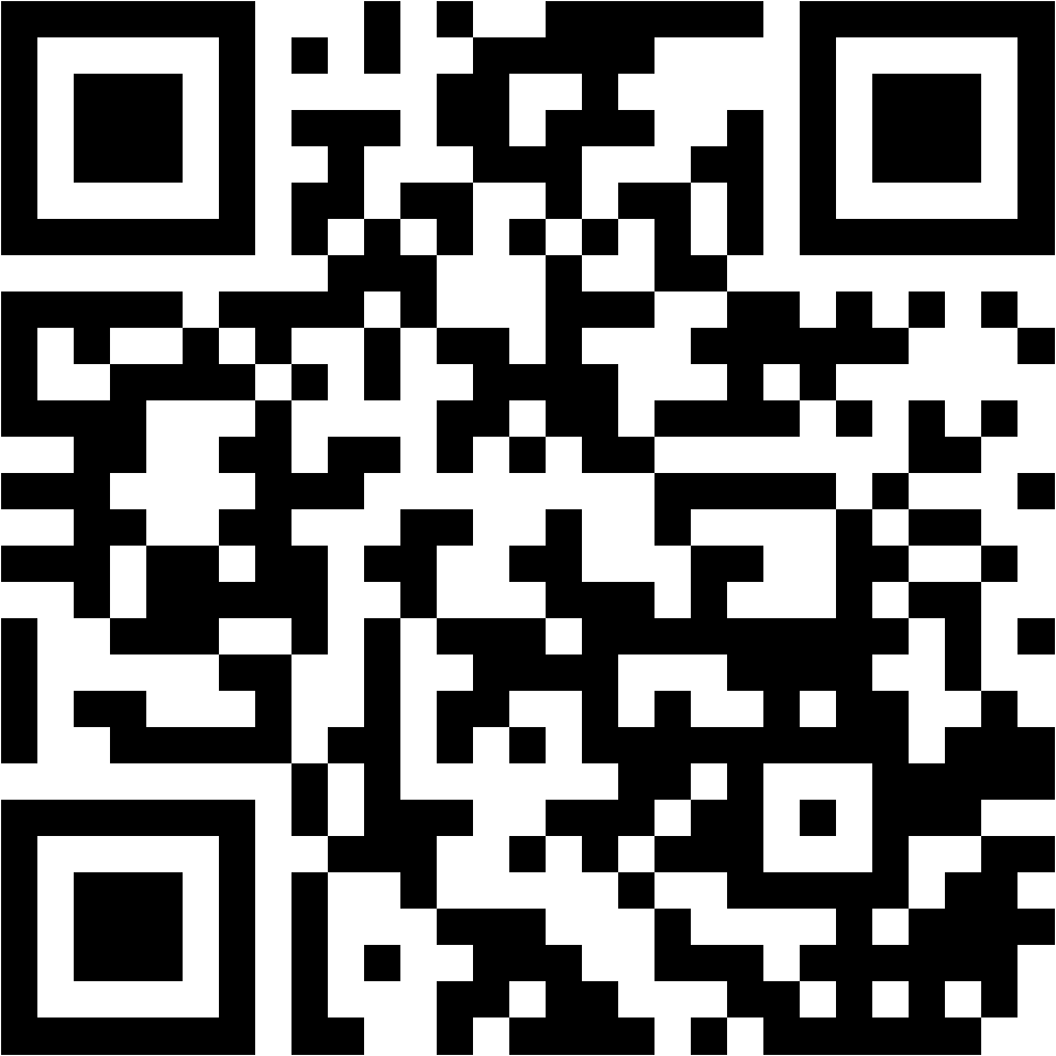 Lehrlingsportal.at Ein schwarz-weißer QR-Code mit quadratischen Mustern in den Ecken und einer zufälligen Anordnung von schwarzen und weißen Modulen im gesamten Bild.