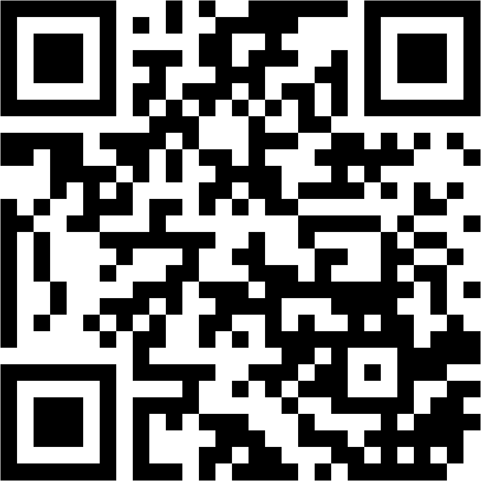 Lehrlingsportal.at Schwarzer und weißer QR-Code auf weißem Hintergrund mit einem quadratischen Gittermuster aus kleineren schwarzen und weißen Quadraten.
