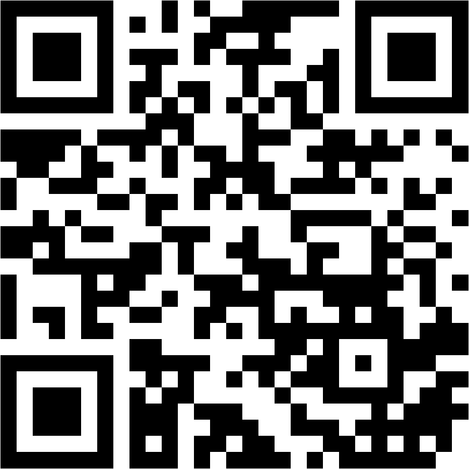 Lehrlingsportal.at QR-Code bestehend aus schwarzen und weißen Quadraten, die in einem Gittermuster auf weißem Hintergrund angeordnet sind.