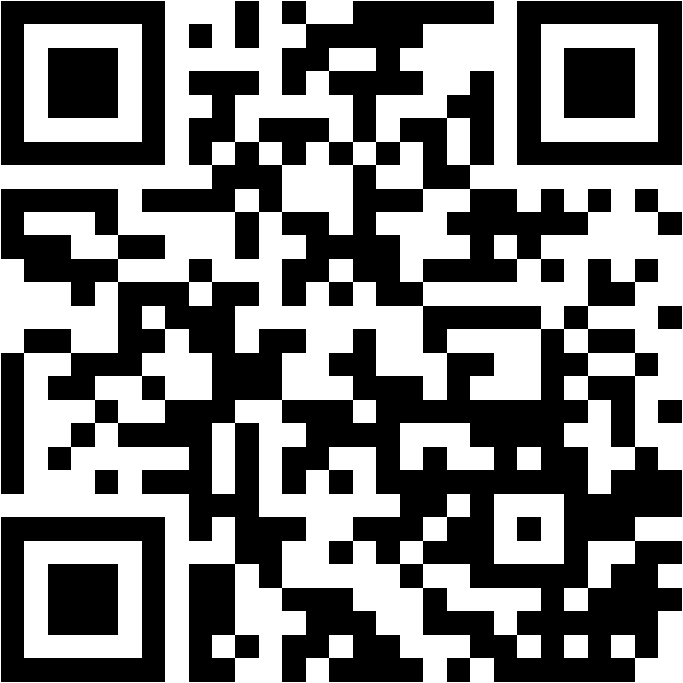Lehrlingsportal.at Ein schwarzer und weißer QR-Code auf weißem Hintergrund.