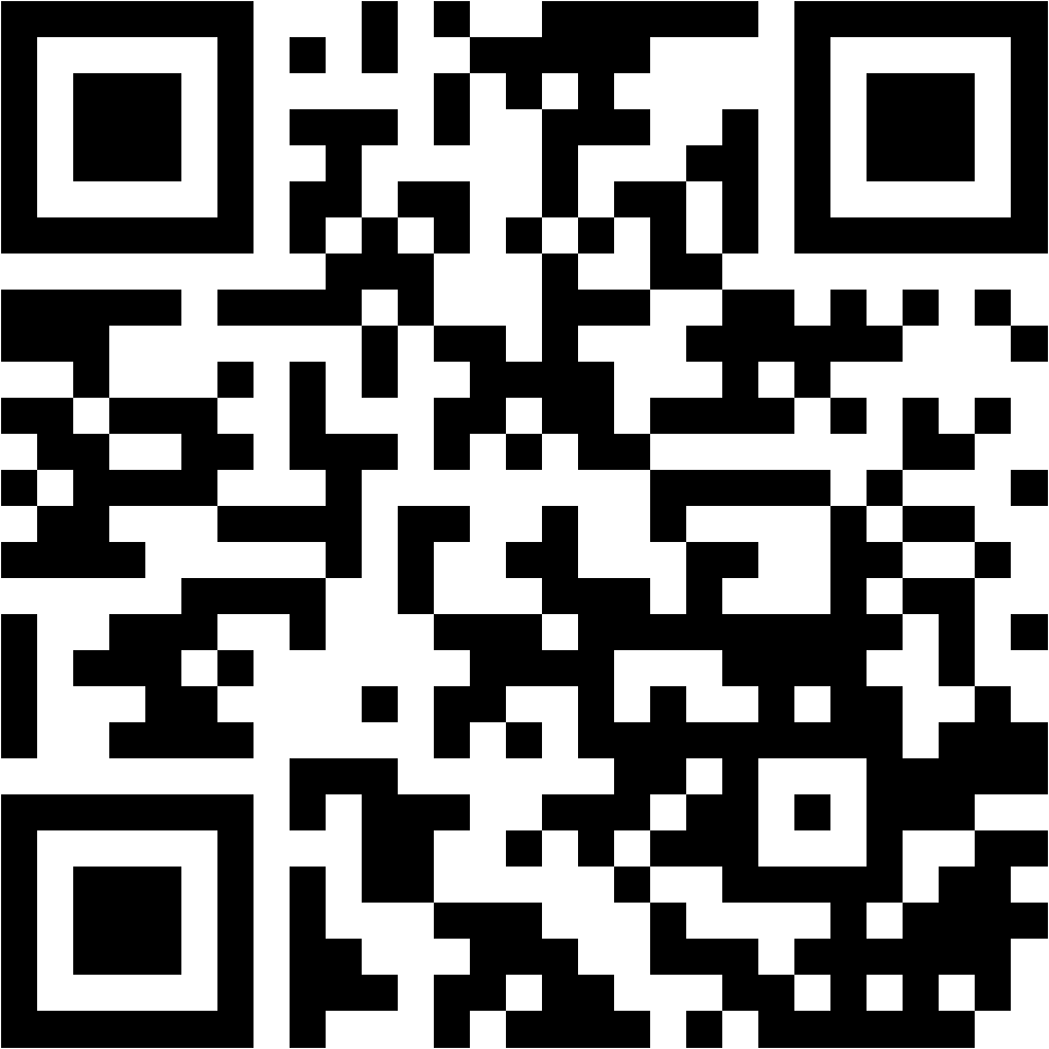 Lehrlingsportal.at Ein schwarzer und weißer QR-Code auf weißem Hintergrund.